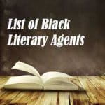 Photo of book with list of black literary agents